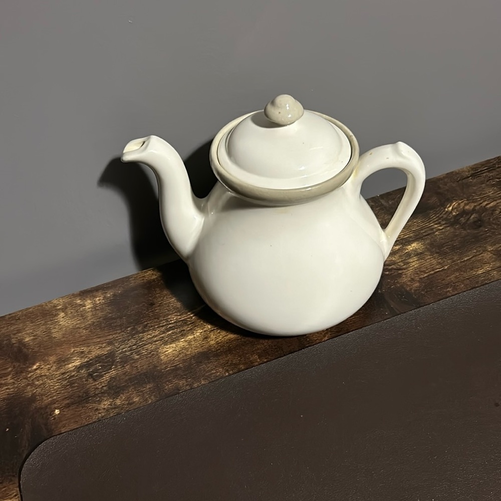 Vintage pottery ceramic teapot